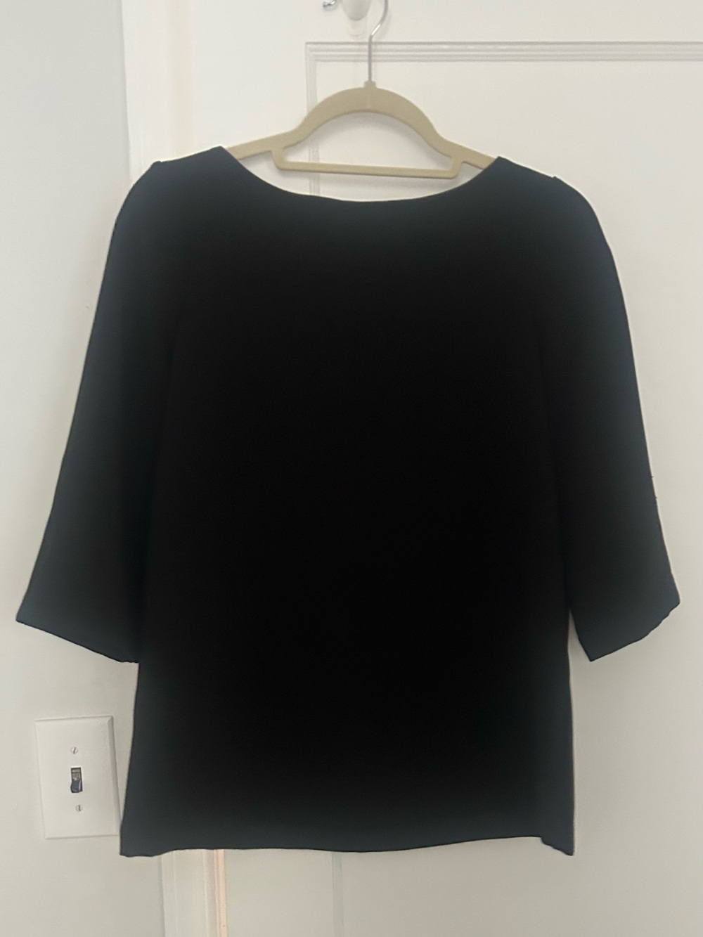 LOFT Black Boatneck 3/4 Sleeve Tunic